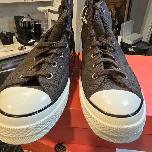 Converse Chuck 70 Distressed Leather 'Fresh Brew' Coffee Brown Men's Size 13 NEW - Picture 6 of 12